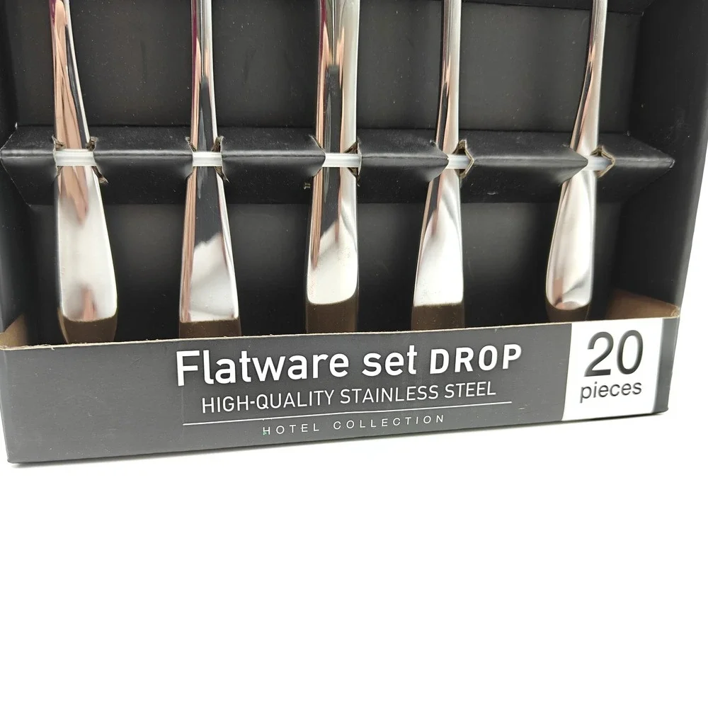 Brandani Italy Drop 20 Piece Stainless Steel Flatware Set Service for 4 NEW